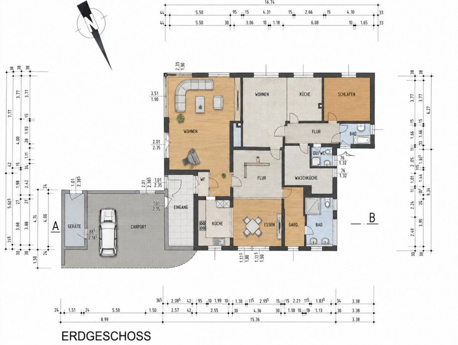 Grundriss EG final Zweifamilienhaus H�llhorst