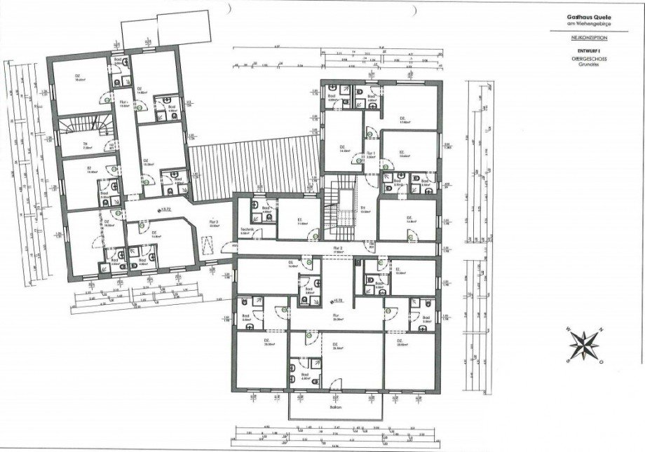 Grundriss OG Hotels Bad Oeynhausen