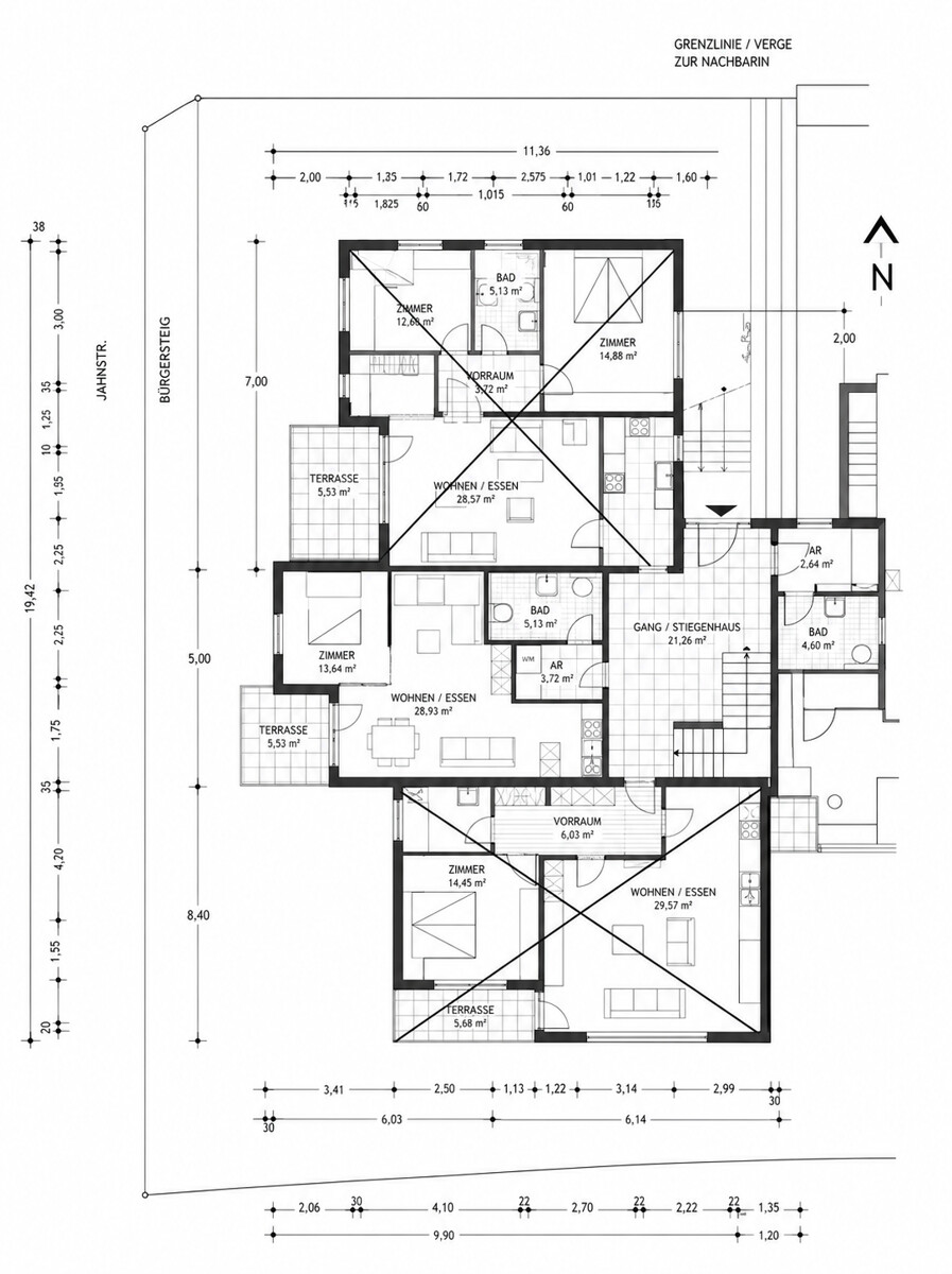 Grundriss Erdgeschosswohnung L�bbecke