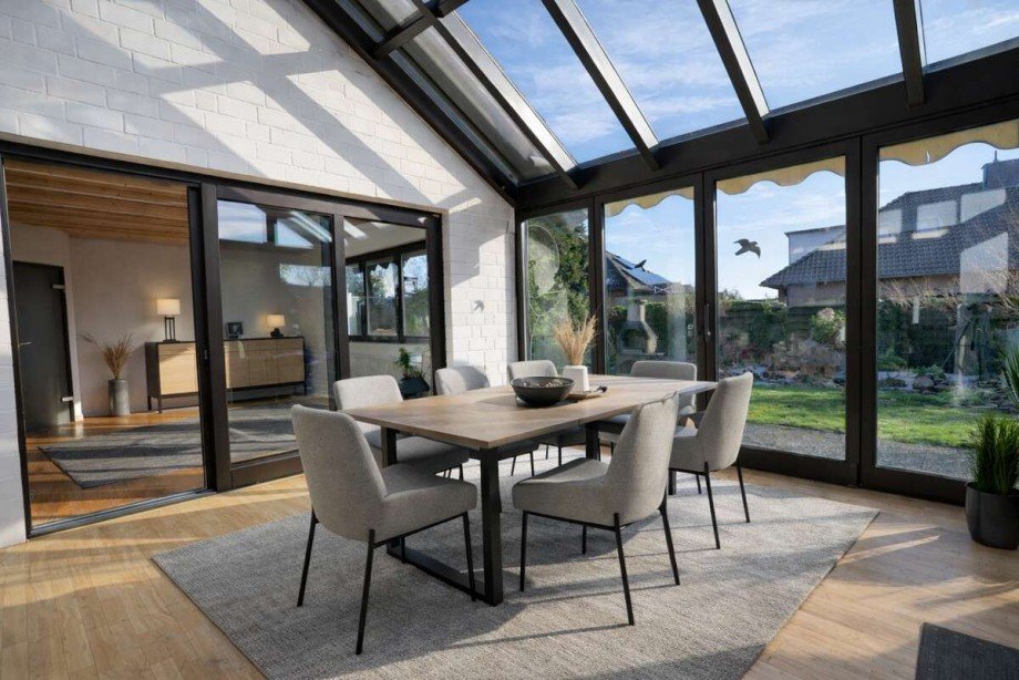 Wintergarten modern Einfamilienhaus H�llhorst