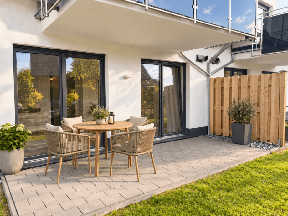Terasse Erdgeschosswohnung L�hne