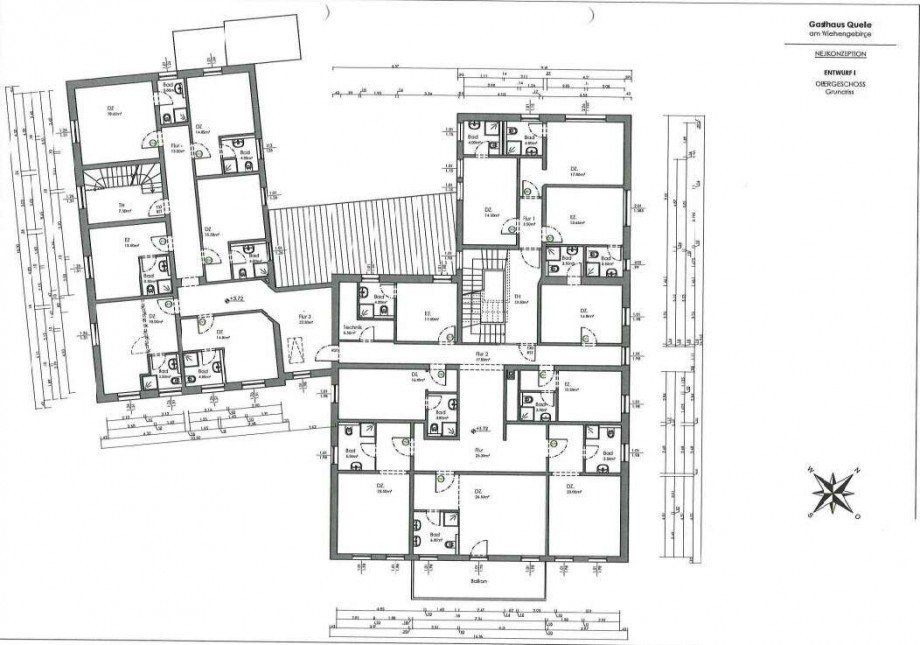 Grundriss OG Gastgewerbe Bad Oeynhausen