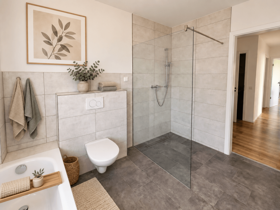 Badezimmer Erdgeschosswohnung L�hne