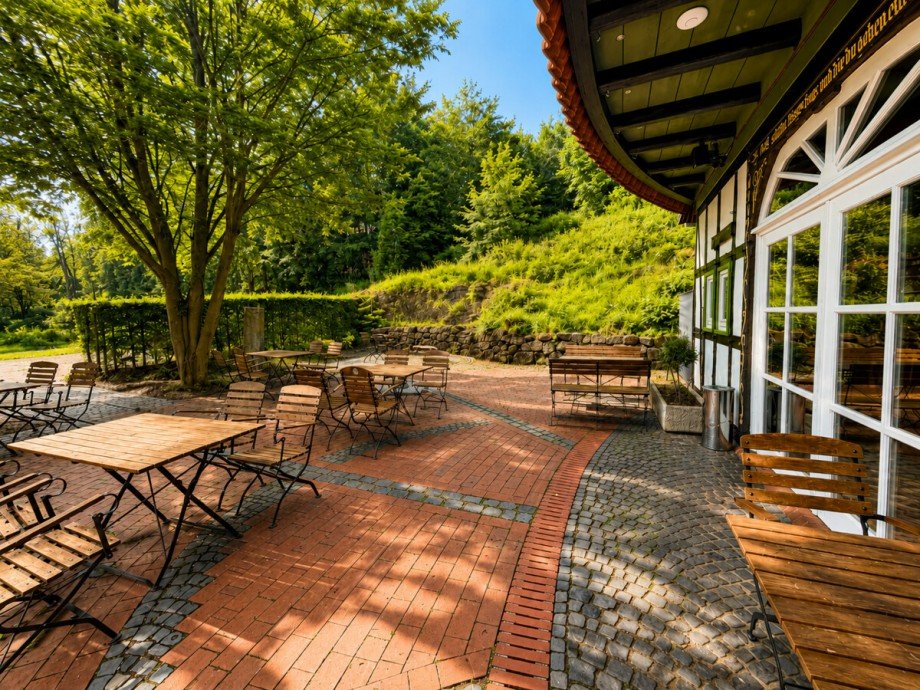 Au�enbereich Biergarten Hotels Bad Oeynhausen