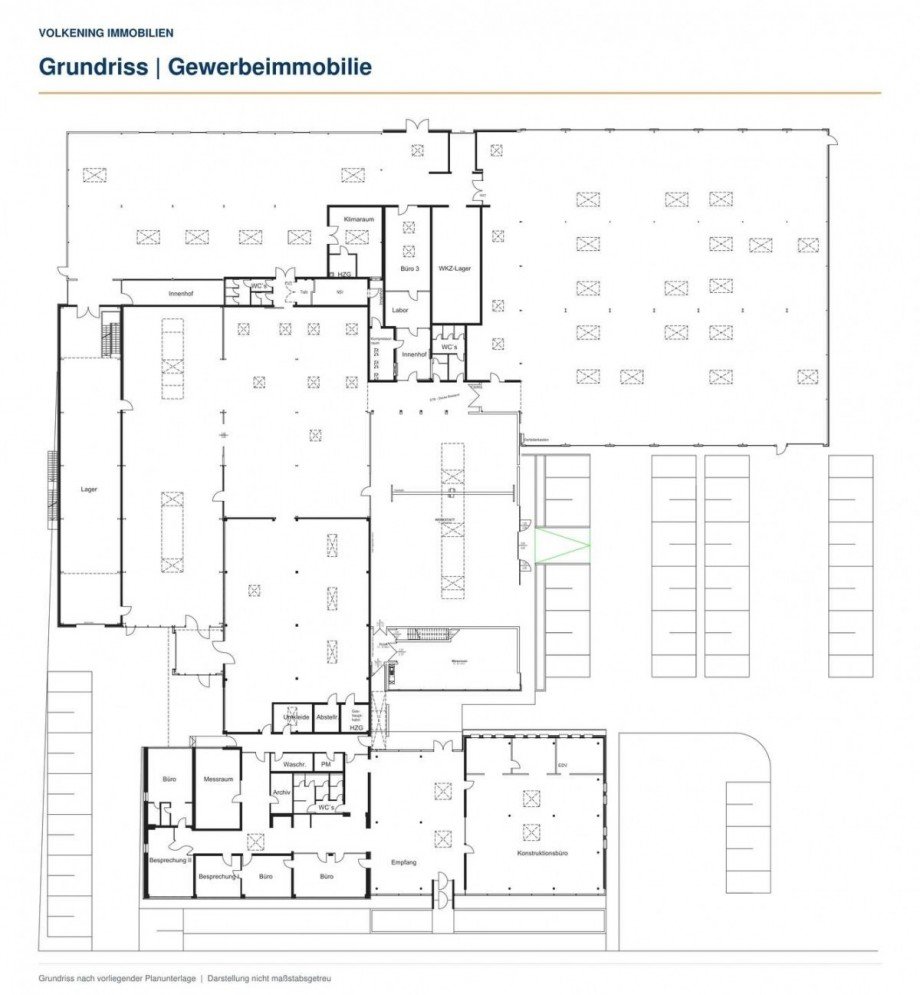 Grundriss Halle / Lager / Produktion L�bbecke